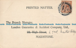 R040653 The Branch Manager. London Guarantee And Accident Company. 1921 - Autres & Non Classés