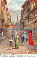 R040655 Fifteenth Century London. A City Street. A. C. Payne. Hildesheimer - Autres & Non Classés