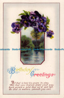 R039730 Birthday Greetings. Lake. Flowers - World