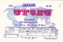 AK 210587 QSL - Ukraine - Novomoskovsk - Amateurfunk