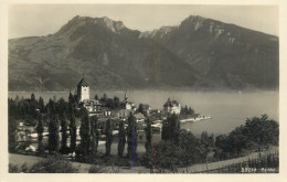 Switzerland Postcard Spiez Coast Church - Other & Unclassified