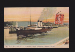 CPA - 62 - Boulogne-sur-Mer - Le Paquebot "Invicta" Partant Pour L'Angleterre - Colorisée - Circulée - Boulogne Sur Mer