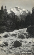 Switzerland Postcard Die Jungfrau Mit Lutschine Waterfall - Altri & Non Classificati