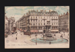 CPA - 69 - Lyon - Place Des Jacobins Et Rue Centrale - Colorisée - Animée - Circulée En 1925 - Autres & Non Classés