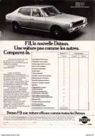 2 Feuillets De Magazine Datsun F II 1976 - Voitures