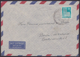 MiNr 92 Wg, EF, Luftpostbrief Nach Berlin - Cartas & Documentos
