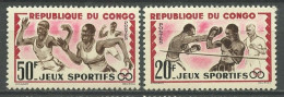 CONGO 1962 N° 150/151 ** Neufs MNH Superbes C 2 € Sports Jeux Sportifs Africains Boxe Course - Neufs