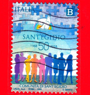 ITALIA - Usato - 2018 - 50 Anni Della Comunità Di Sant Egidio - B - 2011-20: Oblitérés