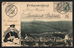 AK Hann. Münden, Ortsansicht Aus Der Vogelschau, Briefträger  - Postal Services