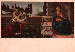 CPM - ANGES - "L'Annunciazione" Œuvre Léonard De Vinci - Galerie Uffizi FIRENZE ... LOT 2 CP - Anges