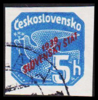 1939. SLOVENSKO 5 H Overprinted Slovenský štát  (Michel 27) - JF545949 - Used Stamps