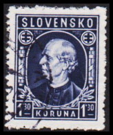 1942. SLOVENSKO Andrej Hlinka 1,30 K Perf 12½. (Michel 97) - JF545971 - Gebruikt