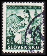 1939. SLOVENSKO Folklore 2 Ks. Perf 12½. (Michel 43A) - JF545975 - Gebruikt