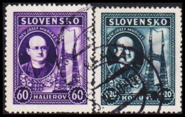 1939. SLOVENSKO Jozef Murgaš Complete Set. (Michel 46-47) - JF545976 - Usados