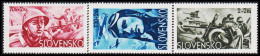 1943. SLOVENSKO Slovenian Frontfighters Complete Set Hinged.  (Michel 121-123) - JF545994 - Unused Stamps