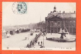 32912 / ♥️ 33-BORDEAUX (•◡•) Place De La BOURSE Et Quai BOURGOGNE 1906 à CASTEX Fontpedrouse ◉ J.H.B Edit Bx 71 - Bordeaux