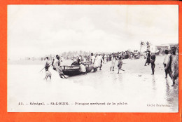 32734 / ⭐ Cliché ESTEBANITO N° 45  (•◡•) SAINT-LOUIS Senegal ◉ Pirogue Arrivant De La Pêche 1905s St ◉ A.O.C - Senegal