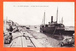 32714 / ⭐ (•◡•) SAINT-LOUIS Senegal St ◉ Cargo DIOULA Quai Côté Sud 1910s ◉ Photo TACHER 101 ◉ Afrique Occidentale - Sénégal