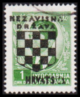 1941. HRVATSKA NEZAVISNA DRZAVA (SHIELD) HRVATSKA Overprint On 1 DIN. (Michel 11) - JF546027 - Croatie
