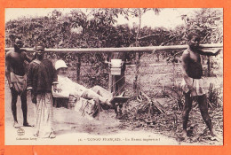 32599 / ♥️ (•◡•) CONGO FRANCAIS ◉ En Hamac Improvisé Transport Colon Missionnaire ◉ Collection LERAY 32 - Congo Francese