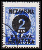 1941. HRVATSKA NEZAVISNA 2 DIN DRZAVA HRVATSKA Overprint On 4 DIN. (Michel 42) - JF546032 - Croacia