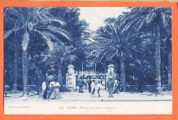 32518 / ⭐ (•◡•) ALGER Algérie ◉ Entrée Principale Du Square 1910s ◉ Collection IDEALE P.S 108 Edition Bleutée - Algiers