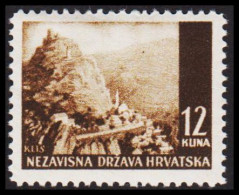 1941-1942. HRVATSKA Landscapes 12 KUNA. Hinged. (Michel 61) - JF546055 - Croatia