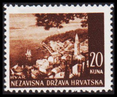 1941-1942. HRVATSKA Landscapes 20 KUNA. Hinged. (Michel 62) - JF546056 - Croatie