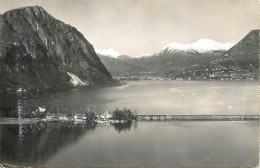 Switzerland Postcard Lugano Lake Ponte Di Melide La Romantica - Lucerne