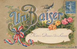 02 - AISNE - NOTRE-DAME-DE-LIESSE - Carte Fantaisie Ancienne "un Baiser De" - 10403 - Other & Unclassified