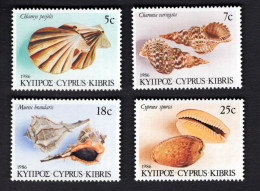 2025183857 1986 SCOTT 671 674 (XX) POSTFRIS MINT NEVER HINGED - SEASHELLS - Unused Stamps