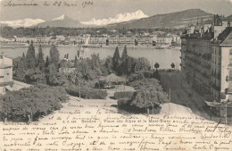 CPA / SUISSE / GENEVE / PLACE DES ALPES ET LE MONT BLANC - Genève