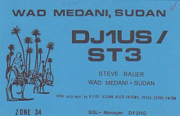 AK 210596 QSL - SUDAN - Qad Medani - Radio Amatoriale