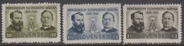 1941. SLOVENSKO Memorandum. Complete Set Of 3 Stamps. Never Hinged. (Michel 85-87) - JF365897 - Neufs