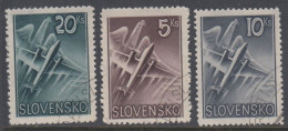 1940. SLOVENSKO Air Mail. Complete Set Of 3 Stamps.  (Michel 76-78) - JF418426 - Usati