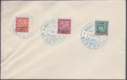 1939. SLOVENSKO Slovensky Stat 1939. Cover With 20, 30 And 50 Heller Blue Cancel BRATISLA... (Michel 4, 6, 8) - JF423255 - Covers & Documents