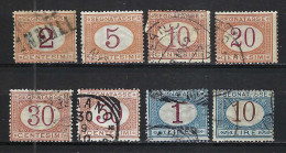 ITALIE Taxe Ca. 1870-1903: 2x Le YT 7 Obl., 2 Nuances - Impuestos