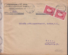 1941. SLOVENSKO Andrej Hlinka 1 KORUNA In Pair On Censored Cover To Brno With German Censor Ta... (Michel 40) - JF441415 - Storia Postale