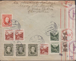 1940. SLOVENSKO Andrej Hlinka 3 Ex 10 HALIEROV + 20 H + 7 Other Small Stamps On Interesting C... (Michel 37+) - JF441422 - Covers & Documents