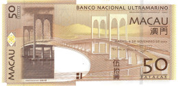 MACAU P81Ac 50 PATACAS 6.11.2017 #AU Or #AX   UNC. - Macau