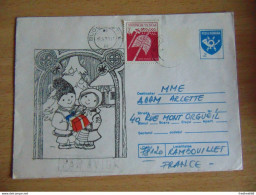 Belle Petite Enveloppe Naturelle Avec Complément D'affranchissement à Destination De La France Ayant Réellement Circulé - Postal Stationery