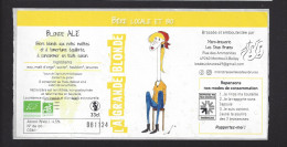 Etiquette De Bière Blonde ALE -  La Grande  -  Brasserie Les Deux Brune  à  Montreuil Bellay  (49) - Bier