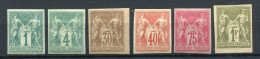 !!! COLONIES GENERALES N°24/29 NEUFS * SAUF N°29 NEUF SANS GOMME - Sage