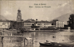 CPA Riva Del Garda Trentino, Entrada Del Piroscafo, Dampfer Italia - Otros & Sin Clasificación