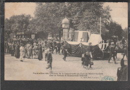 25 - BESANCON - Funérailles Des Victimes De La Catastrophe Du Fort De Montfaucon - Char De Madame Et Mademoiselle Servan - Besancon