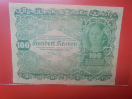 AUTRICHE 100 KRONEN 1922 Circuler (B.33) - Oesterreich