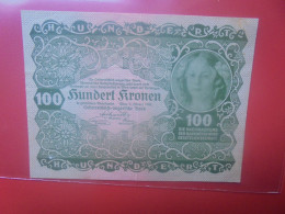 AUTRICHE 100 KRONEN 1922 Circuler (B.33) - Austria