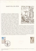 Document Officiel La Poste Oblitération 1er Jour  Eglise De Saint-Pol-de-Léon - Documentos Del Correo