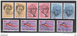 SVIZZERA:  1972  SOGGETTI  VARI -  INSIEME  10  VAL. RIPETUTI  US. -  YV/TELL. 907//913 - Used Stamps