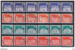 SVIZZERA:  1968  DEFINITIVA  -  4  VAL. US. -  RIPETUTI  6  VOLTE  -  YV/TELL. 816/19 - Gebraucht